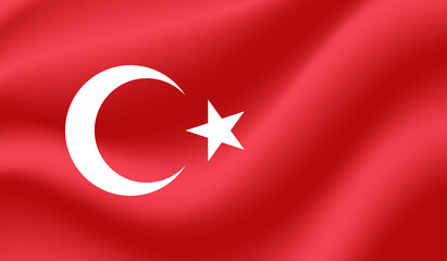 Turkish grunge flag. Abstract Turkey patriotic background.
