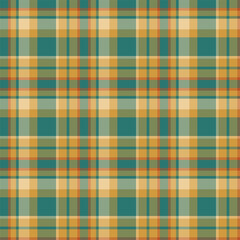 Plaid seamless pattern. Vector background of textile ornament. Flat fabric design.