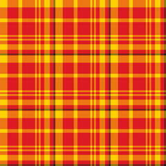 Plaid seamless pattern. Vector background of textile ornament. Flat fabric design.