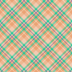 Plaid seamless pattern. Vector background of textile ornament. Flat fabric design.