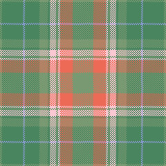 Pixel background vector design. Modern seamless pattern plaid. Square texture fabric. Tartan scottish textile. Beauty color madras ornament.