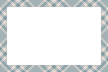 Vintage frame vector. Scottish border pattern retro style. Tartan plaid ornament.