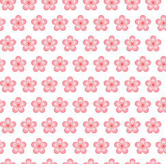 background with cherry blossoms. Pink flower with five petals.