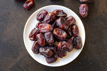 dates dried fruits sweet fresh proper diet vegan or vegetarian food nutrition vitamins healthy meal top view copy space for text food background rustic image 