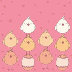 Ester holiday chicken  concept, instagram ready, social media card 