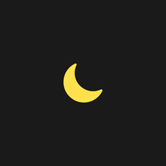 Obraz na płótnie Canvas Crescent icon. Half moon symbol. Islam religion sign. Logo design element
