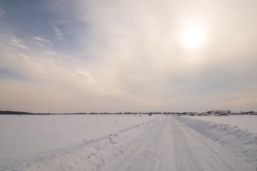 snow on the road