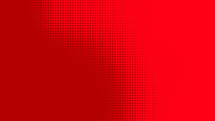 Dots halftone red color pattern gradient texture with technology digital background. Dots pop art comics with summer background.