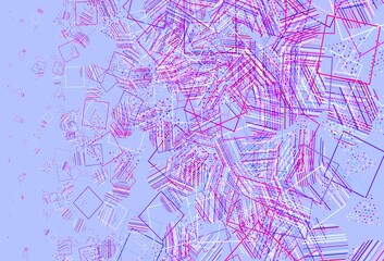 Light Blue, Red vector background with triangles, circles, cubes.