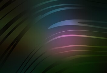 Dark Multicolor vector template with wry lines.