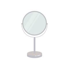 Mirror icon. Piece of furniture. Flat vector illustration on white background. 
