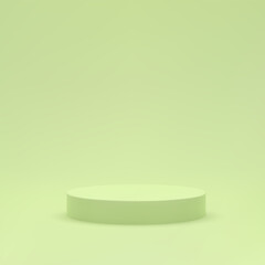 Minimal background. Green podium, stage. Vector EPS 10.