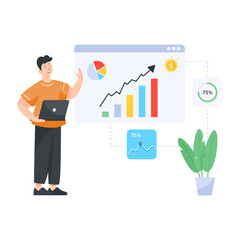 
Trendy illustration of financial growth

