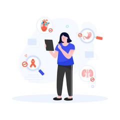 
A find cancer early flat illustration design

