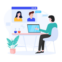 
An awareness training flat illustration download

