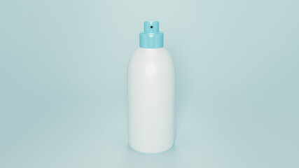 Set of 3D render packaging mockups of cosmetic products. Spray glossy tubes of shampoo, gel, cream, lotion, hair mask, aconditioner, deodorant