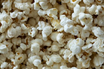 Visão aproximada de pipocas