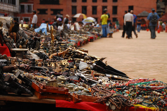 Mercado en Katmandu