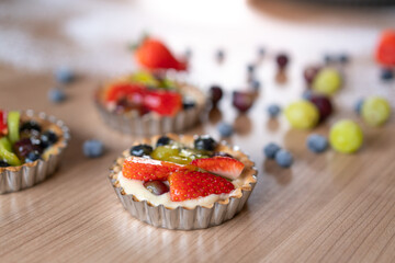 Fresh fruit art with berries