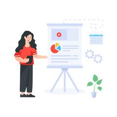 
Data presentation flat illustration, download premium

