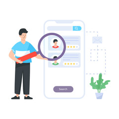 
Hiring process, a flat vector of recruitment

