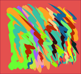 Abstract illustration made of various lines in different colors.