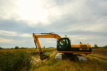 excavator at work