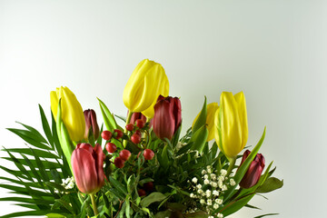 Piękne, świeże tulipany zerwane z ogrodu.