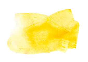 Modern yellow watercolor - design canvas. Watercolor hand drawn splash.
