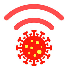 Coronavirus distribution icon. Illustration style is a flat iconic symbol. Simple Coronavirus distribution vector illustration.