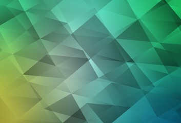 Light Green vector gradient triangles pattern.