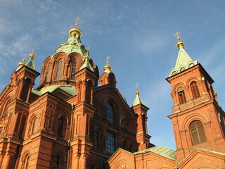 Fototapeta na wymiar Uspenski Cathedral - Eastern Orthodox church, Helsinki, Finland