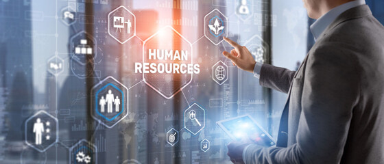 Fototapeta na wymiar New Human resource management. HR. Team Building and recruitment concept