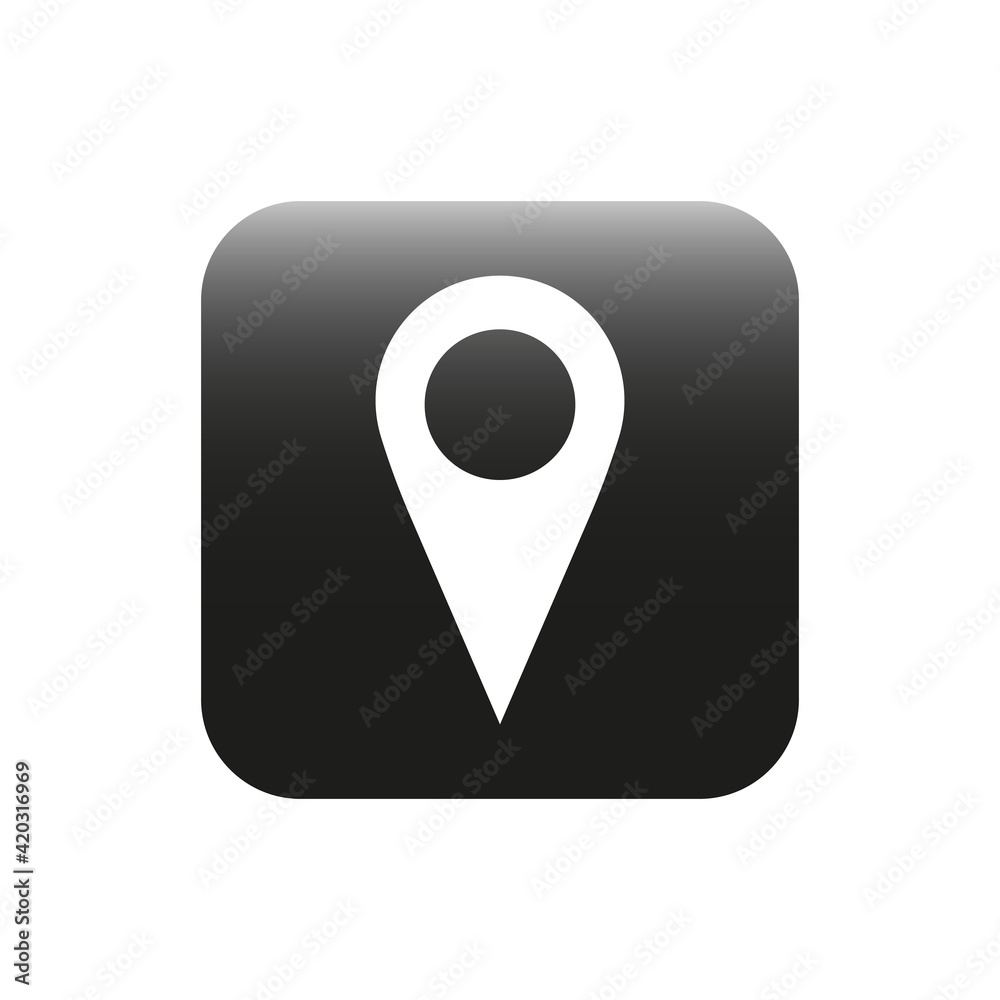Poster point on the map icon. map label vector trendy icon. location button vector icon. gps location icon.