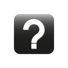 Question mark button vector icon. Vector icon of trendy question mark design. Question mark icon in flat style. Vector illustration.