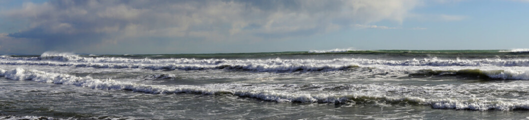 big storm in marinella, italy