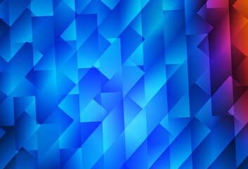Obraz premium Light Blue, Red vector pattern in square style.