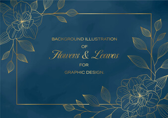 Flower and leaves background design