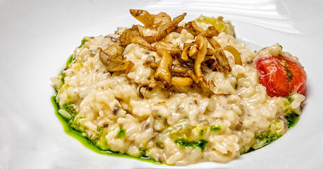 Wild Mushroom Risotto Cherry Tomato Grana Duxelle