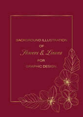 Flower and leaves background design