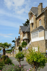 Fototapeta na wymiar Houses in Dinard, Brittany, France