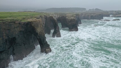 Praia as Catedrais desde el aire