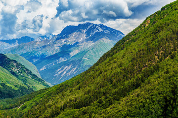 Fototapeta na wymiar Beautiful mountains in the Elbrus region. Beautiful mountain landscape in Russia