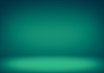 Empty green room studio wall gradient color abstract background.for background and wallpaper Saint Patrick's Day ,Christmas. 3d rendering.