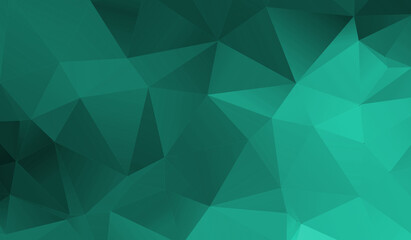 Green gradient Abstract Triangle Background. 3D Triangles. Modern Wallpaper.