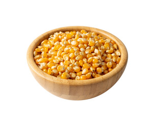 Heap of Raw Popcorn Grains Isolated on White Background