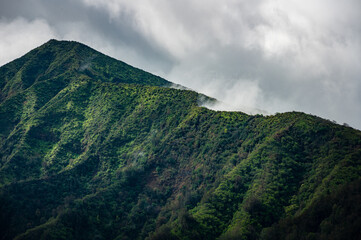 Fototapeta na wymiar West Maui Mountain, Mauna Kahalawai, Mountain Ridge, Valley Isle, Hawaii