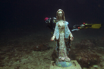 Diver and Statue