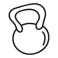 kettlebell in doodle style sports equipment