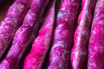 frijoles blancos en su piel o vianda